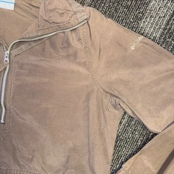 Columbia Light Brown 1/4 Zip Jacket Small - Picture 3 of 11